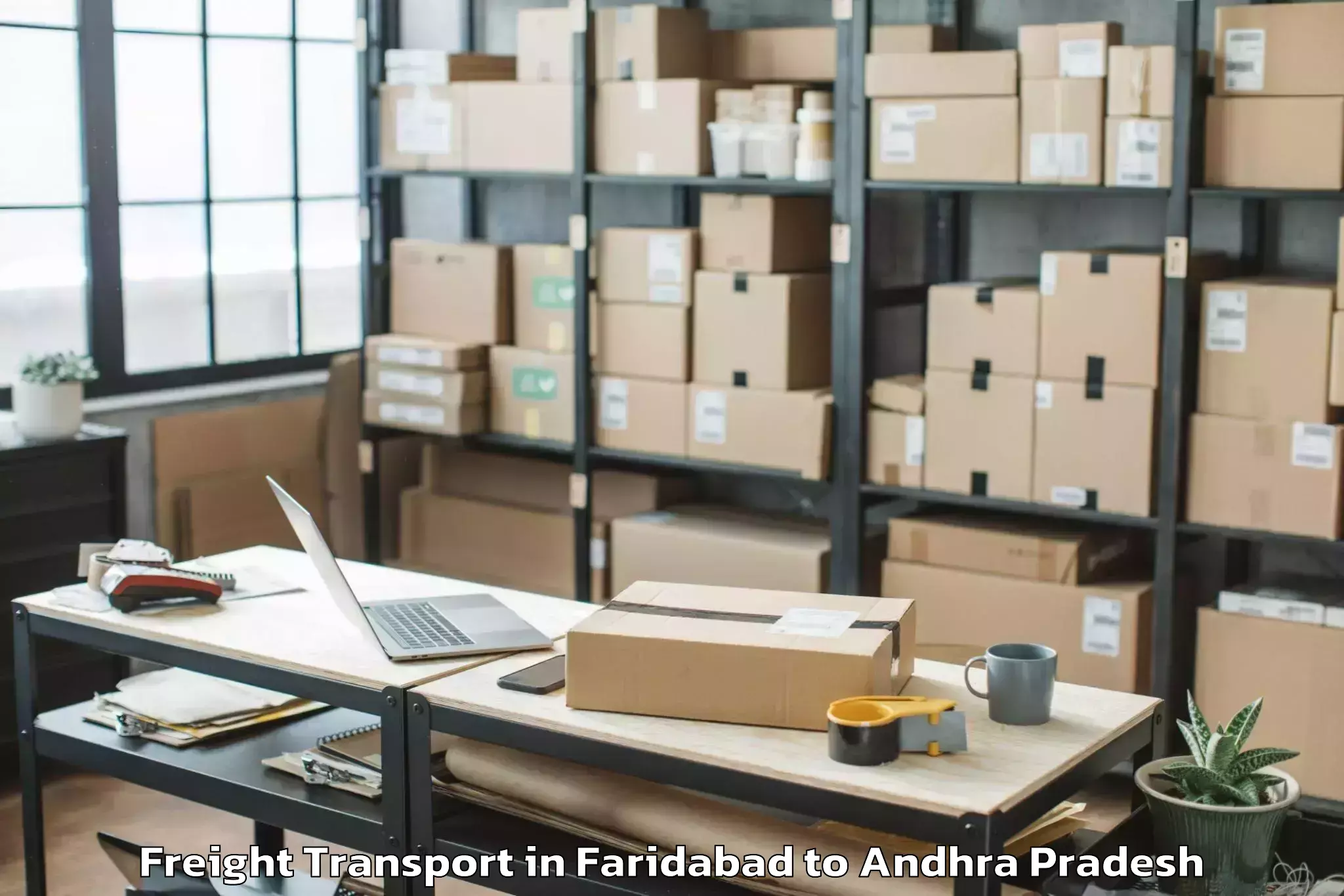 Faridabad to Nidamarru Freight Transport